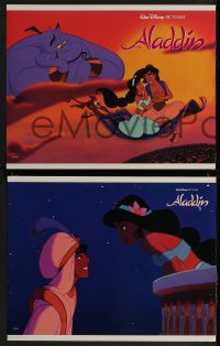 2p1479 ALADDIN 8 LCs 1992 classic Disney Arabian cartoon, great images of Prince Ali & Jasmine!