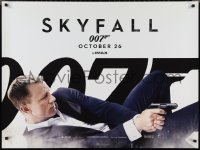 2r0211 SKYFALL IMAX teaser DS British quad 2012 Daniel Craig as Bond on back shooting gun!