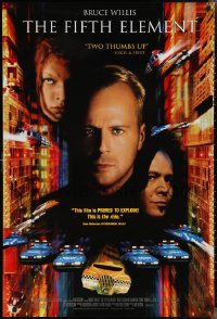 2r0032 FIFTH ELEMENT 27x40 video poster 1997 Bruce Willis, Milla Jovovich, Oldman, directed by Luc Besson!