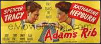 2s0009 ADAM'S RIB 24sh 1949 Spencer Tracy & Katharine Hepburn fight over who wears the pants, rare!