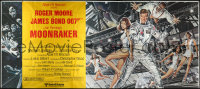 2s0011 MOONRAKER 24sh 1979 art of Roger Moore as James Bond & sexy space babes by Goozee, rare!
