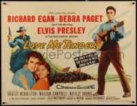 2s0030 LOVE ME TENDER 1/2sh 1956 1st Elvis Presley, great images with Debra Paget & with guitar!