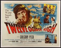 2s0034 TWELVE O'CLOCK HIGH 1/2sh 1950 cool image of smoking World War II pilot Gregory Peck!