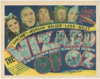 2s0183 WIZARD OF OZ TC 1939 Judy Garland & all top cast, Hirschfeld art in title letters, rare!