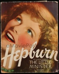 2s0059 LITTLE MINISTER pressbook 1934 close portrait of Katharine Hepburn, J.M. Barrie, ultra rare!