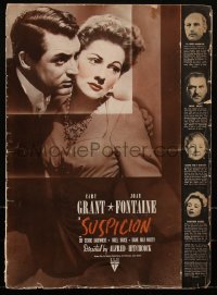 2s0068 SUSPICION pressbook 1941 Cary Grant, Joan Fontaine, Nigel Bruce, Alfred Hitchcock, ultra rare!