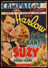 2s0069 SUZY pressbook 1936 sexy Jean Harlow between Cary Grant & Franchot Tone, ultra rare!