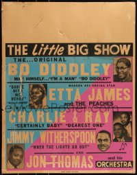 2s0019 LITTLE BIG SHOW 22x28 music concert poster 1955 Bo Diddley & Etta James pictured, very rare!