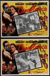 2t0043 CASABLANCA 2 Mexican LCs R1990s Humphrey Bogart, Ingrid Bergman, Michael Curtiz classic!