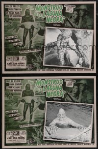 2t0044 CREATURE FROM THE BLACK LAGOON 2 Mexican LCs R1990s great c/u of the monster in both scenes!