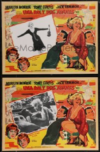 2t0048 SOME LIKE IT HOT 5 Mexican LCs R1990s Marilyn Monroe, Tony Curtis & Jack Lemmon in drag!