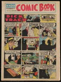 2t0011 SUNDAY COMIC SECTION newspaper comic section January 2, 1955 Dick Tracy, Terry & The Pirates!