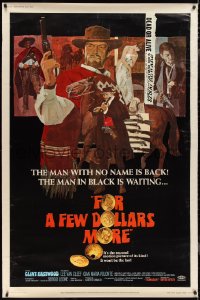 2w0074 FOR A FEW DOLLARS MORE 40x60 1967 the man with no name is back, Clint Eastwood, cool art!