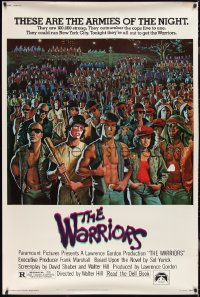 2w0081 WARRIORS 40x60 1979 Walter Hill, David Jarvis artwork of the armies of the night, ultra rare!