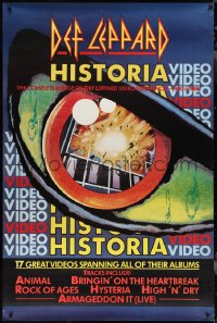 2w0049 DEF LEPPARD 40x60 video poster 1988 Historia, classic music videos, cool art!