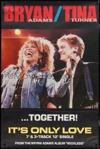 2w0055 BRYAN ADAMS/TINA TURNER 40x60 music poster 1984 It's Only Love and Reckless tour!