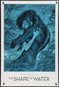 2w0310 SHAPE OF WATER heavy stock 27x40 special poster 2017 Guillermo del Toro, best James Jean art!