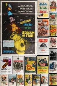2x0043 LOT OF 61 FOLDED ONE-SHEETS 1940s-1970s great images from a variety of different movies!