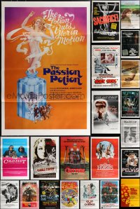 2x0013 LOT OF 38 TRI-FOLDED ONE-SHEETS 1970s-1980s great images from a variety of movies!