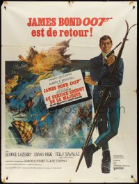 2y0053 ON HER MAJESTY'S SECRET SERVICE French 1p 1969 George Lazenby's only appearance as James Bond