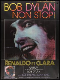 2y0054 RENALDO & CLARA French 1p 1979 cool different super c/u of Bob Dylan singing into microphone!