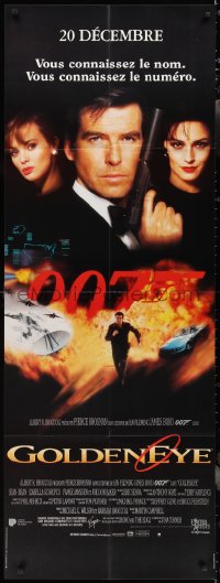 2y0032 GOLDENEYE French door panel 1995 Pierce Brosnan as secret agent James Bond 007, cool montage!