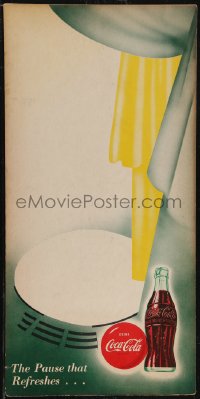 2y0010 COCA-COLA 11x22 advertising poster 1940s the pause that refreshes, ultra rare!