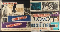 2y0027 MAN WITH THE GOLDEN ARM 39x73 Italian local theater poster 1956 Sinatra, different & rare!