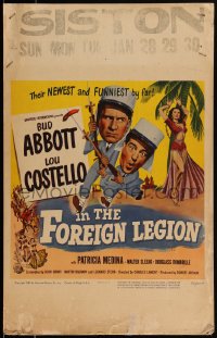2y0062 ABBOTT & COSTELLO IN THE FOREIGN LEGION WC 1950 great wacky art of Bud Abbott & Lou Costello!