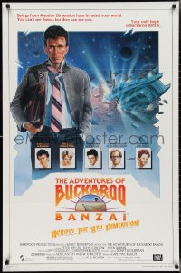 2z0848 ADVENTURES OF BUCKAROO BANZAI 1sh 1984 Peter Weller science fiction thriller, cool art!