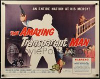 2z0806 AMAZING TRANSPARENT MAN 1/2sh 1959 Edgar Ulmer, cool fx art of the invisible & deadly convict!