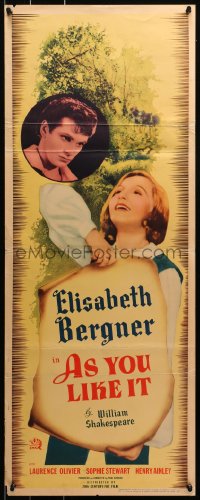 2z0763 AS YOU LIKE IT insert 1937 Sir Laurence Olivier in William Shakespeare's comedy!