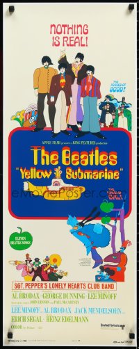 2z0030 YELLOW SUBMARINE 14x36 REPRO poster 2000s art of Beatles John, Paul, Ringo & George!