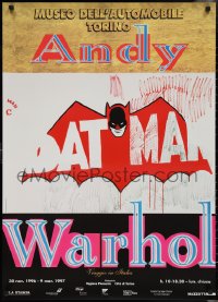 2z0049 ANDY WARHOL 27x37 Italian museum/art exhibition 1996 really different art of the Batman logo!
