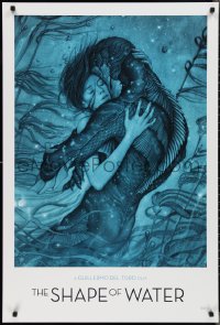 2z0284 SHAPE OF WATER heavy stock 27x40 special poster 2017 Guillermo del Toro, best James Jean art!