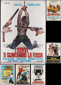 3a0069 LOT OF 8 FOLDED ITALIAN TWO-PANELS 1960s-1990s great images from a variety of movies!