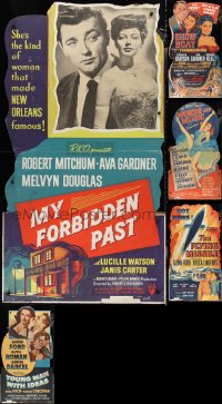 3a0013 LOT OF 5 STANDEES 1940s-1950s Robert Mitchum, Ava Gardner, Glenn Ford & more!