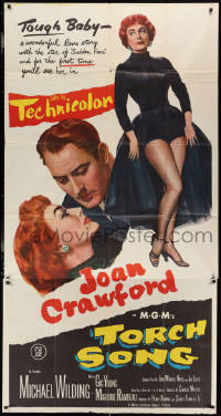 3b0019 TORCH SONG 3sh 1953 tough baby Joan Crawford & Michael Wilding, a wonderful love story!