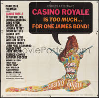 3b0003 CASINO ROYALE 6sh 1967 James Bond spy spoof, psychedelic Robert McGinnis art, ultra rare!