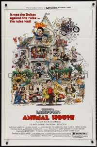 3b1665 ANIMAL HOUSE style B 1sh 1978 John Belushi, John Landis classic, art by Rick Meyerowitz!