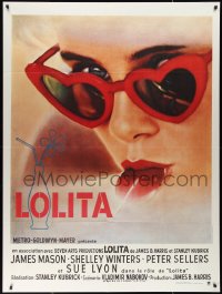 3b0049 LOLITA French 1p R1989 Kubrick, Sue Lyon with sunglasses & lollipop, Soubie art!