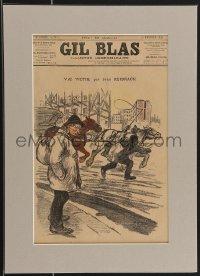 3b0028 GIL BLAS matted French magazine cover February 11, 1898 great artwork by Theophile Steinlen!