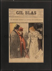 3b0031 GIL BLAS matted French magazine cover January 27, 1899 great artwork by Theophile Steinlen!
