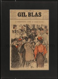 3b0025 GIL BLAS matted French magazine cover July 15, 1894 great artwork by Theophile Steinlen!