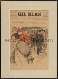 3b0032 GIL BLAS matted French magazine cover June 16, 1899 great artwork by Theophile Steinlen!