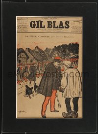 3b0024 GIL BLAS matted French magazine cover March 25, 1894 great Theophile Steinlen art of soldiers!
