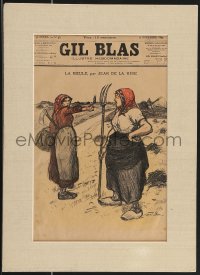 3b0034 GIL BLAS matted French magazine cover November 17, 1899 great artwork by Theophile Steinlen!