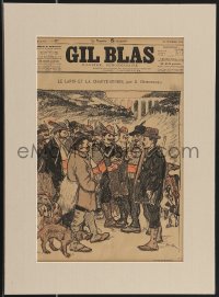 3b0027 GIL BLAS matted French magazine cover November 18, 1894 great artwork by Theophile Steinlen