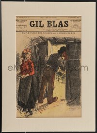 3b0033 GIL BLAS matted French magazine cover October 20, 1899 great artwork by Theophile Steinlen!
