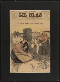 3b0030 GIL BLAS matted French magazine cover September 9, 1898 great art by Theophile Steinlen!